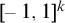negative 1 comma 1 Superscript k
