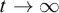 t right arrow infinity