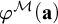 phi Superscript script upper M Baseline left parenthesis bold a right parenthesis