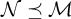 script upper N precedes above single line equals script upper M