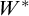 upper W Superscript asterisk