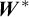 upper W Superscript asterisk