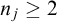 n Subscript j Baseline greater than or equals 2