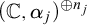 left parenthesis double struck upper C comma alpha Subscript j Baseline right parenthesis Superscript circled plus n Super Subscript j