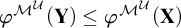 phi Superscript upper M Super Superscript script upper U Baseline left parenthesis bold upper Y right parenthesis less than or equals phi Superscript upper M Super Superscript script upper U Baseline left parenthesis bold upper X right parenthesis
