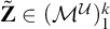 bold upper Z overtilde element of left parenthesis upper M Superscript script upper U Baseline right parenthesis Subscript 1 Superscript k