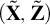 left parenthesis bold upper X overtilde comma bold upper Z overtilde right parenthesis