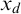 x Subscript d