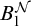 upper B 1 Superscript script upper N