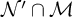 script upper N prime intersection script upper M