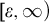 epsilon comma infinity right parenthesis