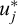 u Subscript j Superscript asterisk
