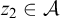 z 2 element of script upper A