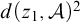 d left parenthesis z 1 comma script upper A right parenthesis squared