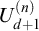 upper U Subscript d plus 1 Superscript left parenthesis n right parenthesis