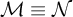 script upper M identical to script upper N