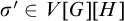 sigma prime element of upper V upper G upper H