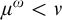 mu Superscript omega Baseline less than nu