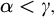 alpha less than gamma comma