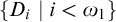 StartSet upper D Subscript i Baseline vertical bar i less than omega 1 EndSet