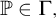 double struck upper P element of upper Gamma comma