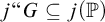 j quotation mark upper G subset of or equal to j left parenthesis double struck upper P right parenthesis