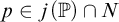 p element of j left parenthesis double struck upper P right parenthesis intersection upper N