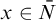 x element of upper N overbar
