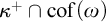 kappa Superscript plus Baseline intersection c o f left parenthesis omega right parenthesis