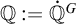 double struck upper Q colon equals ̇ double struck upper Q Superscript upper G