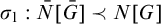 sigma 1 colon upper N overbar upper G overbar precedes upper N upper G