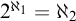 2 Superscript normal first transfinite cardinal 1 Baseline equals normal first transfinite cardinal 2