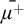 mu Superscript plus Baseline overbar