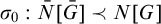 sigma 0 colon upper N overbar upper G overbar precedes upper N upper G