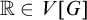 double struck upper R element of upper V upper G
