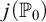 j left parenthesis upper P 0 right parenthesis