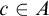 c element of upper A