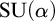 backslash operatorname upper S upper U left parenthesis alpha right parenthesis