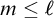 m less than or equals script l