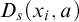 upper D Subscript s Baseline left parenthesis x Subscript i Baseline comma a right parenthesis
