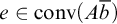 e element of backslash operatorname c o n v left parenthesis upper A b overbar right parenthesis