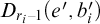 upper D Subscript r Sub Subscript i Subscript minus 1 Baseline left parenthesis e prime comma b Subscript i Baseline prime right parenthesis