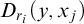upper D Subscript r Sub Subscript i Baseline left parenthesis y comma x Subscript j Baseline right parenthesis
