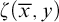 zeta left parenthesis x overbar comma y right parenthesis