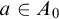 a element of upper A 0