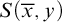 upper S left parenthesis x overbar comma y right parenthesis