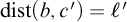 backslash operatorname d i s t left parenthesis b comma c prime right parenthesis equals script l prime