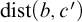 backslash operatorname d i s t left parenthesis b comma c prime right parenthesis