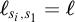 script l Subscript s Sub Subscript i Subscript comma s 1 Baseline equals script l