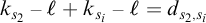 k Subscript s 2 Baseline minus script l plus k Subscript s Sub Subscript i Baseline minus script l equals d Subscript s 2 comma s Sub Subscript i Subscript
